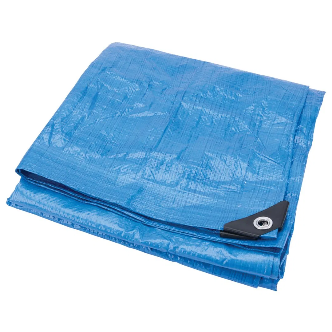 W6009 – PERFORM TOOL Tarpaulin, Water Proof/ Mildew And Tear Resistant 10 Foot x 20 Foot Blue With Grommet